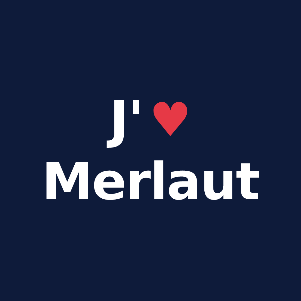 T-shirt personnalisé Merlaut — design J'aime Merlaut