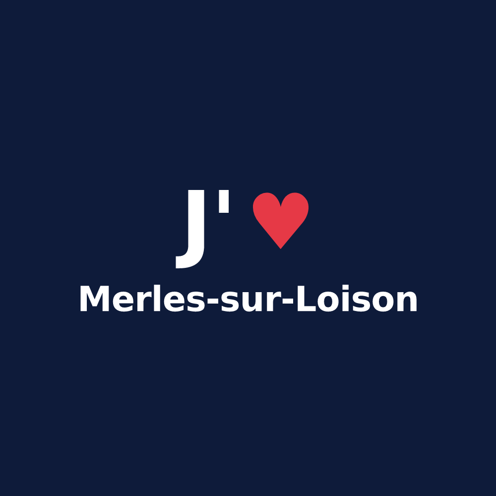 T-shirt personnalisé Merles-sur-Loison — design J'aime Merles-sur-Loison