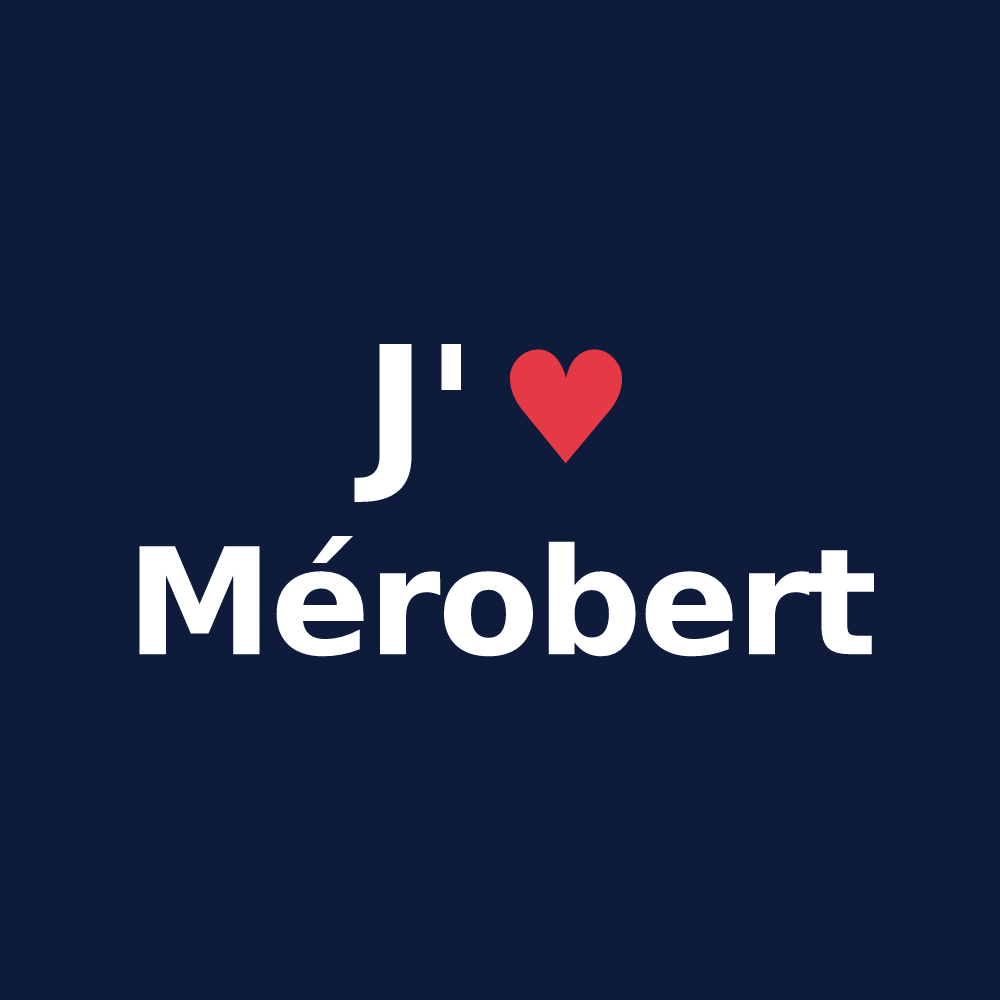 T-shirt personnalisé Mérobert — design J'aime Mérobert
