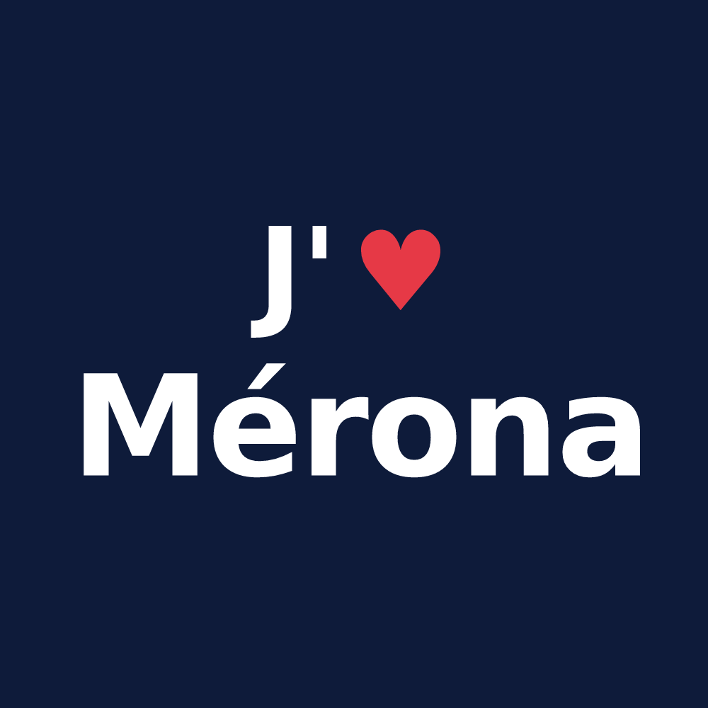 T-shirt personnalisé Mérona — design J'aime Mérona