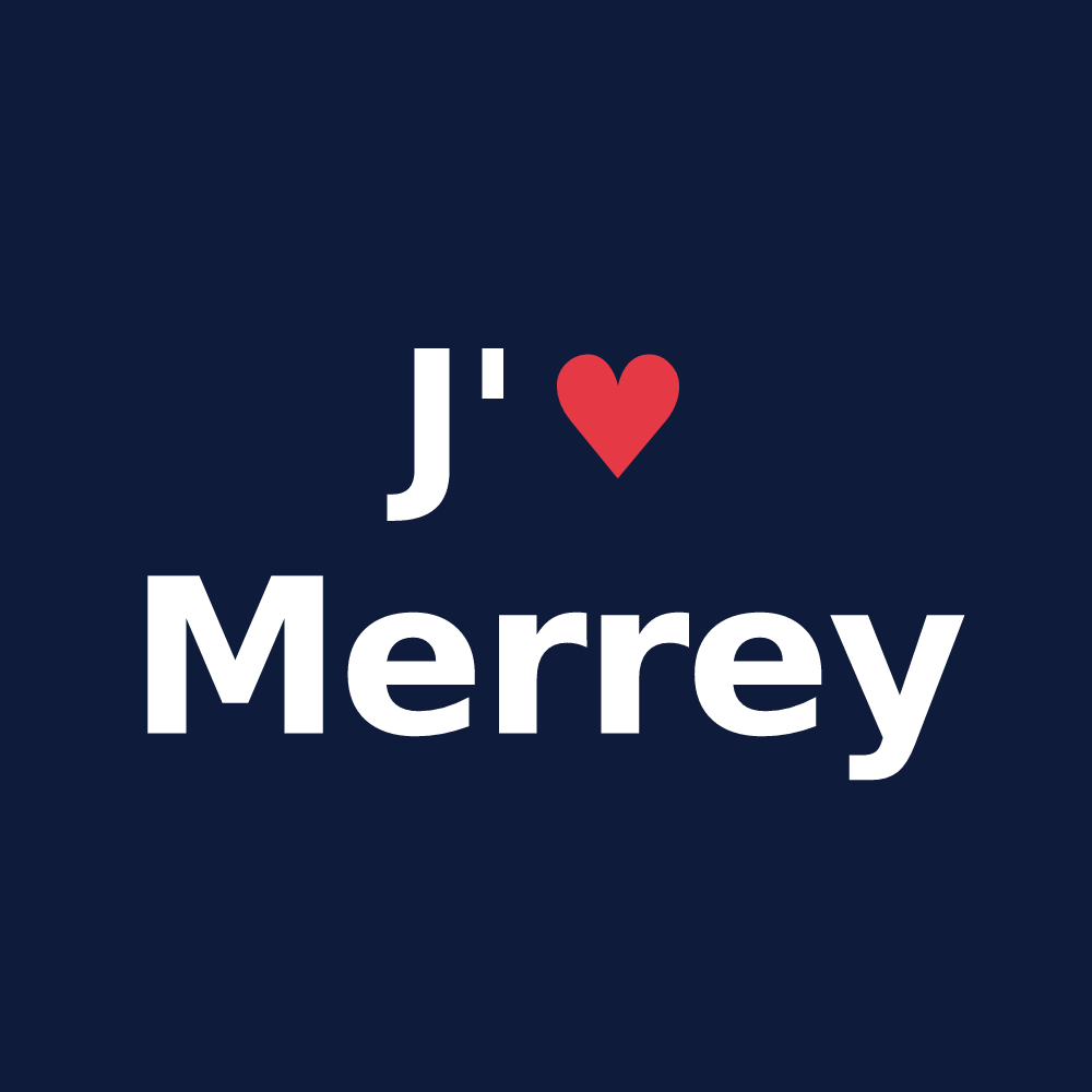 T-shirt personnalisé Merrey — design J'aime Merrey