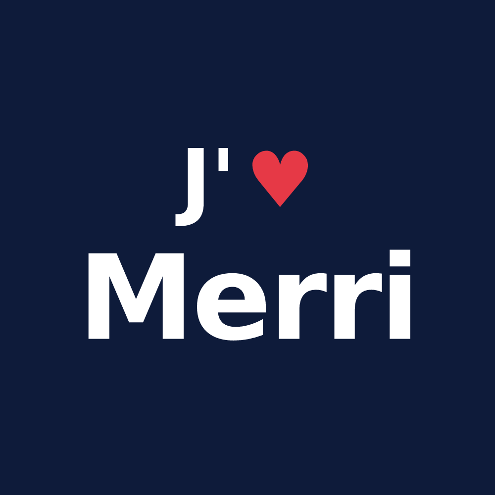 T-shirt personnalisé Merri — design J'aime Merri