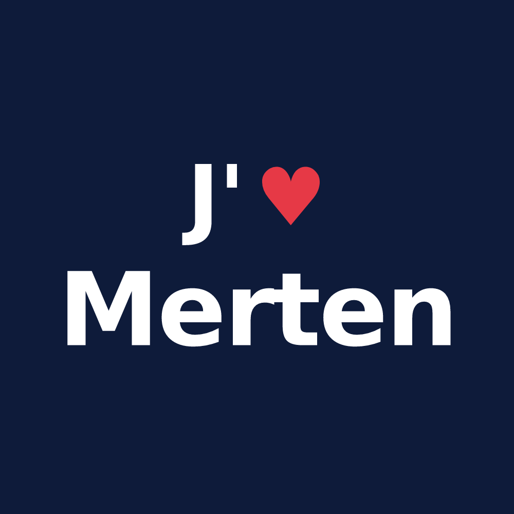 T-shirt personnalisé Merten — design J'aime Merten