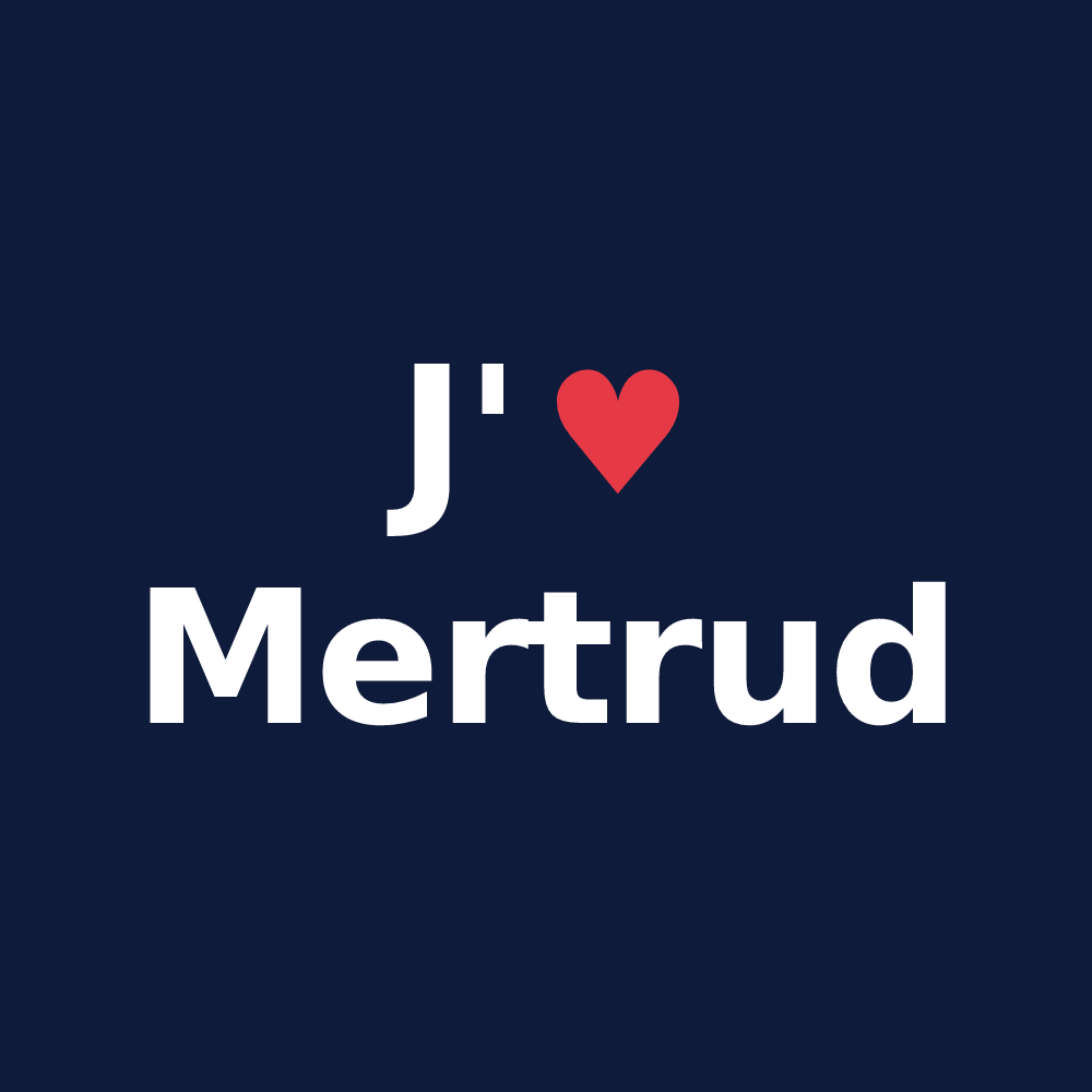 T-shirt personnalisé Mertrud — design J'aime Mertrud