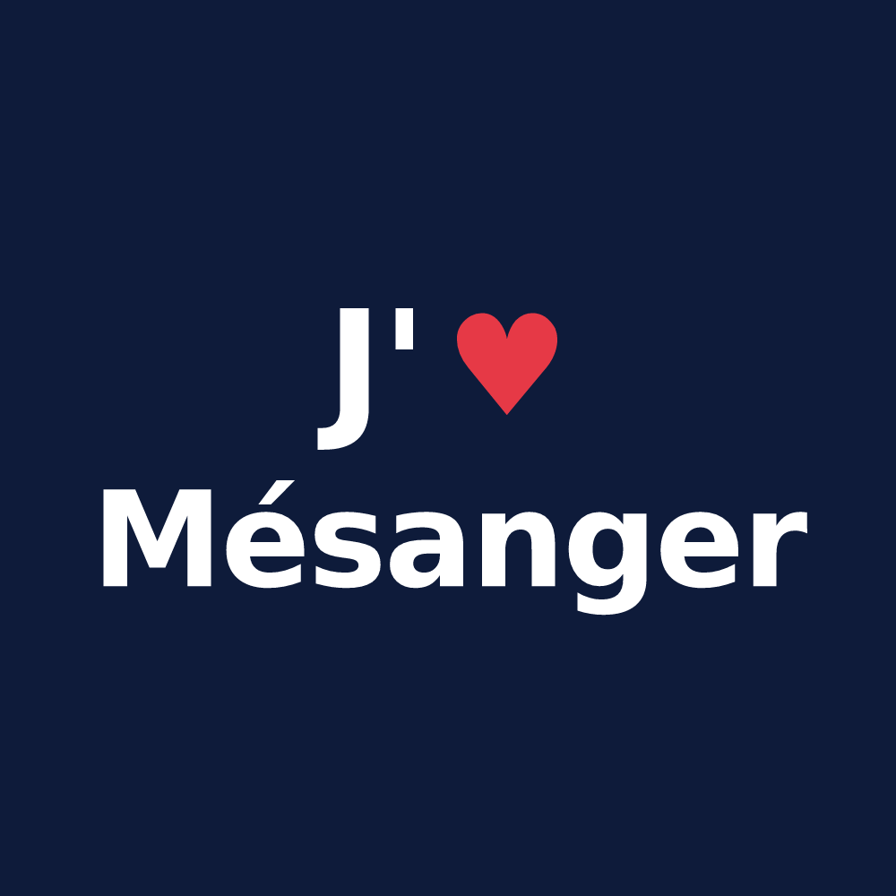 T-shirt personnalisé Mésanger — design J'aime Mésanger