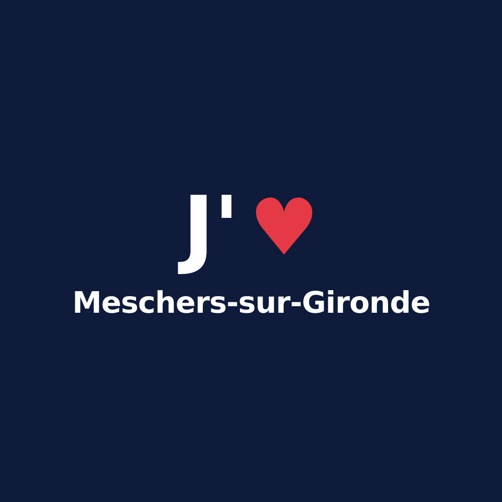 T-shirt personnalisé Meschers-sur-Gironde — design J'aime Meschers-sur-Gironde