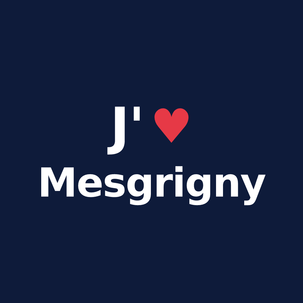 T-shirt personnalisé Mesgrigny — design J'aime Mesgrigny