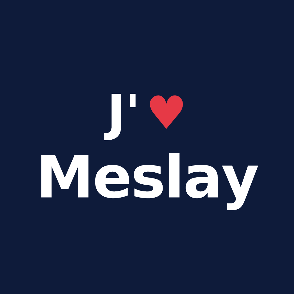 T-shirt personnalisé Meslay — design J'aime Meslay