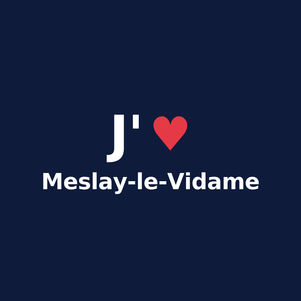 T-shirt personnalisé Meslay-le-Vidame — design J'aime Meslay-le-Vidame