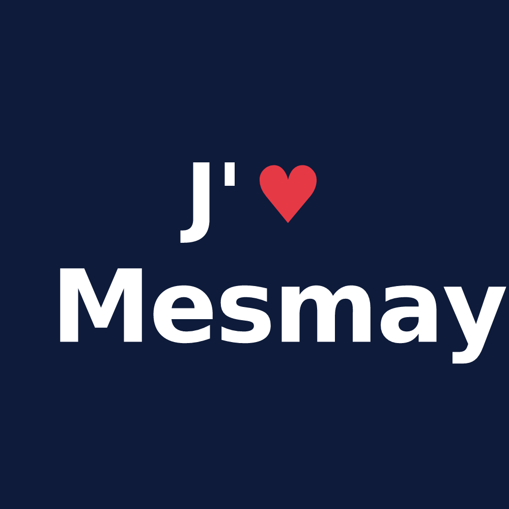 T-shirt personnalisé Mesmay — design J'aime Mesmay