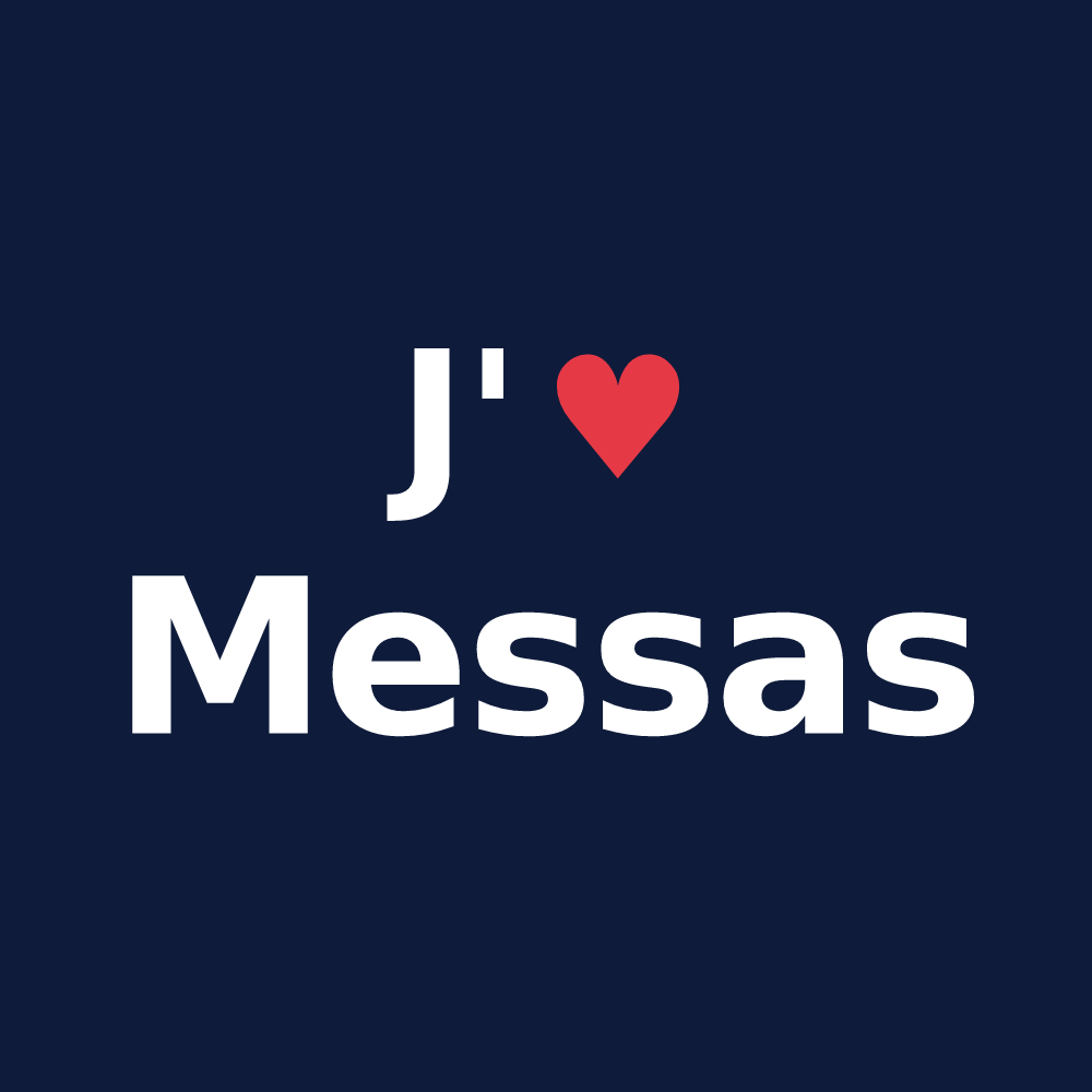 T-shirt personnalisé Messas — design J'aime Messas