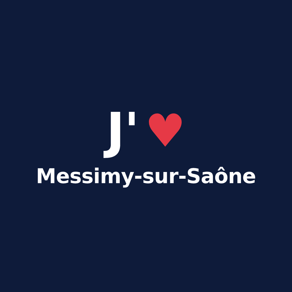 T-shirt personnalisé Messimy-sur-Saône — design J'aime Messimy-sur-Saône