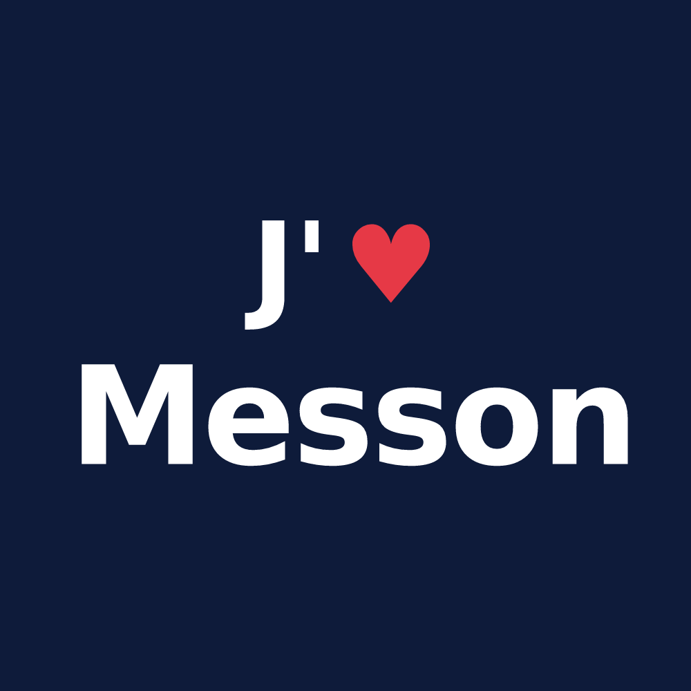 T-shirt personnalisé Messon — design J'aime Messon