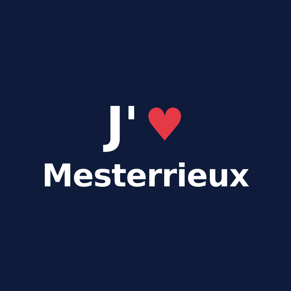 T-shirt personnalisé Mesterrieux — design J'aime Mesterrieux