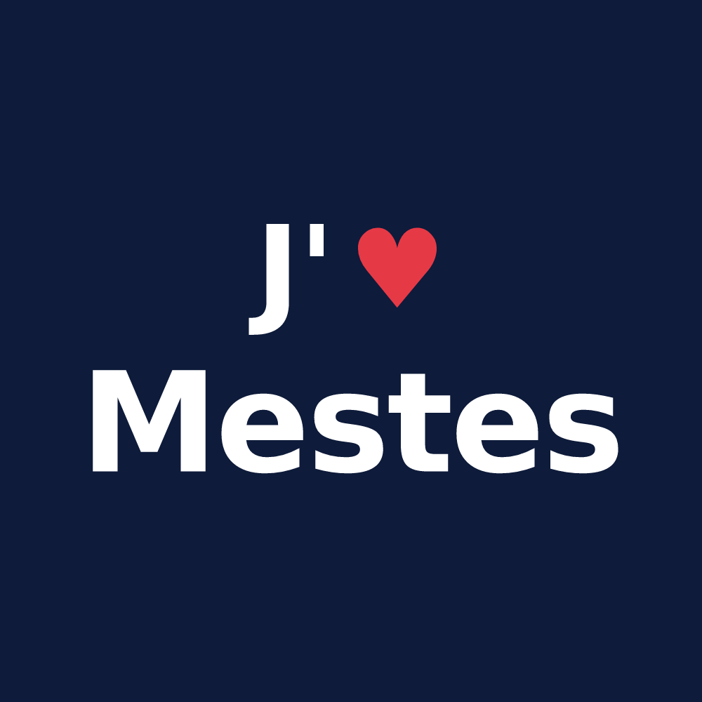 T-shirt personnalisé Mestes — design J'aime Mestes