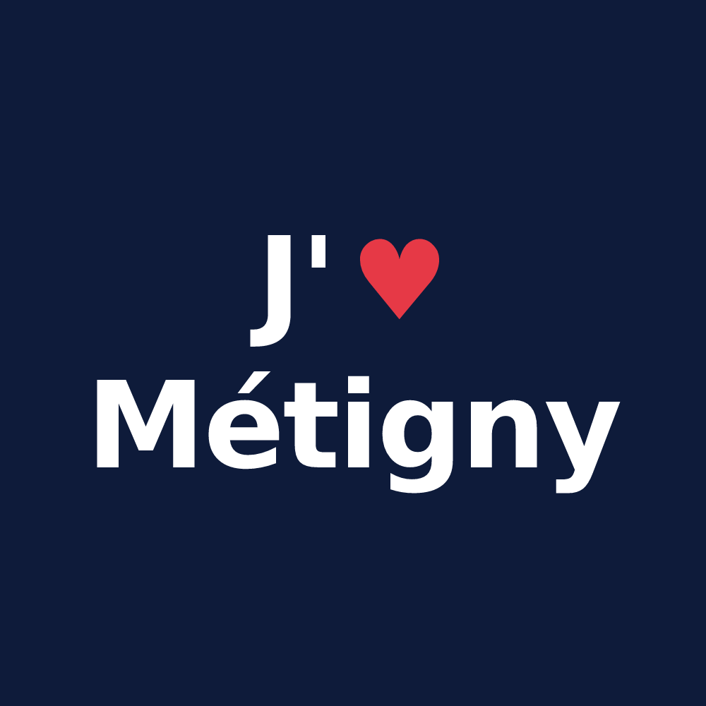 T-shirt personnalisé Métigny — design J'aime Métigny