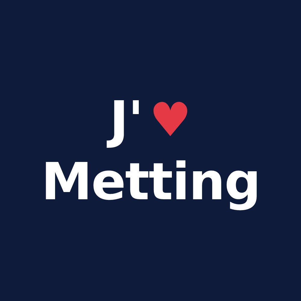 T-shirt personnalisé Metting — design J'aime Metting