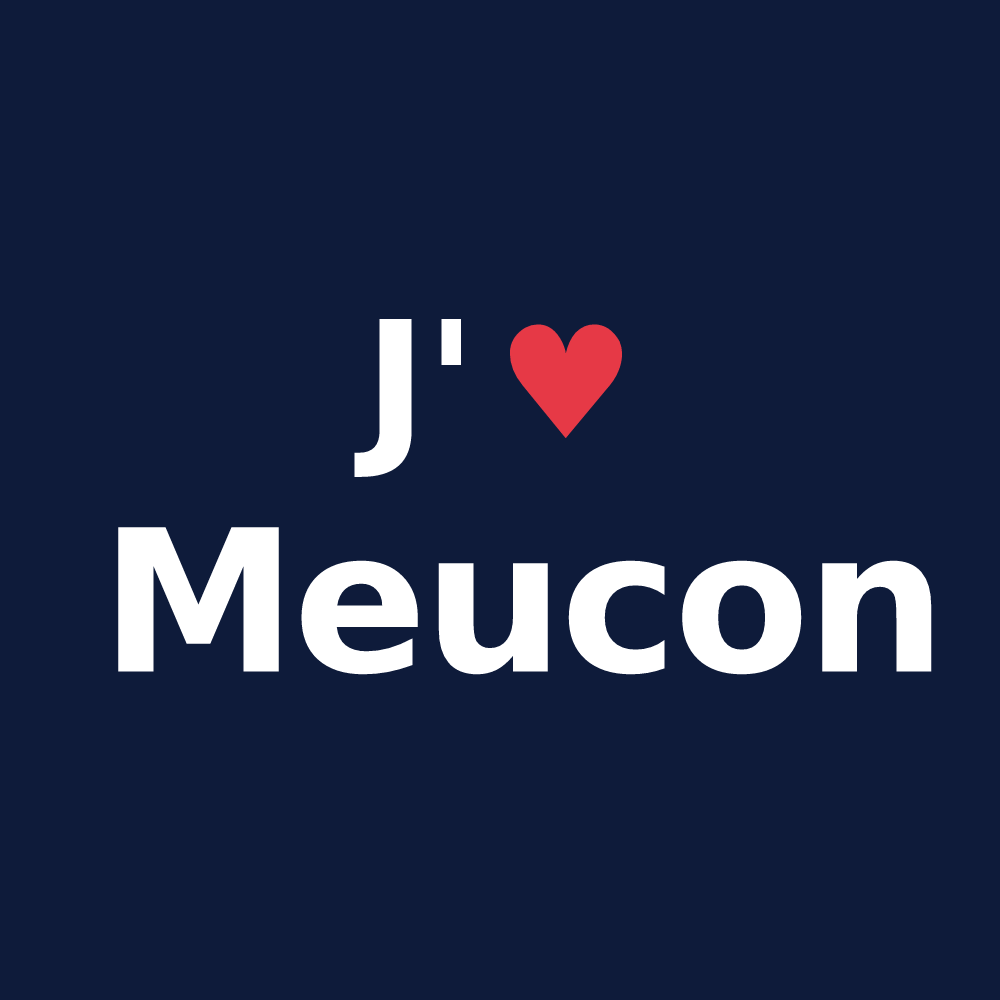 T-shirt personnalisé Meucon — design J'aime Meucon