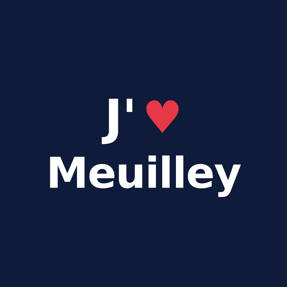 T-shirt personnalisé Meuilley — design J'aime Meuilley