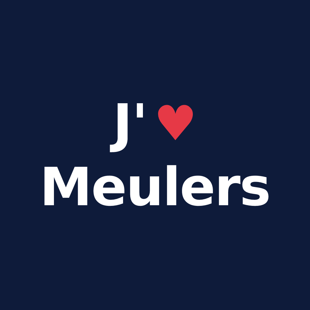 T-shirt personnalisé Meulers — design J'aime Meulers