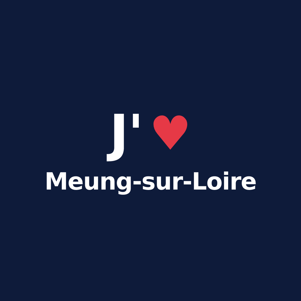 T-shirt personnalisé Meung-sur-Loire — design J'aime Meung-sur-Loire