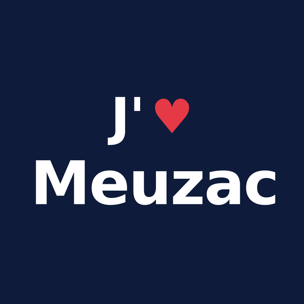 T-shirt personnalisé Meuzac — design J'aime Meuzac