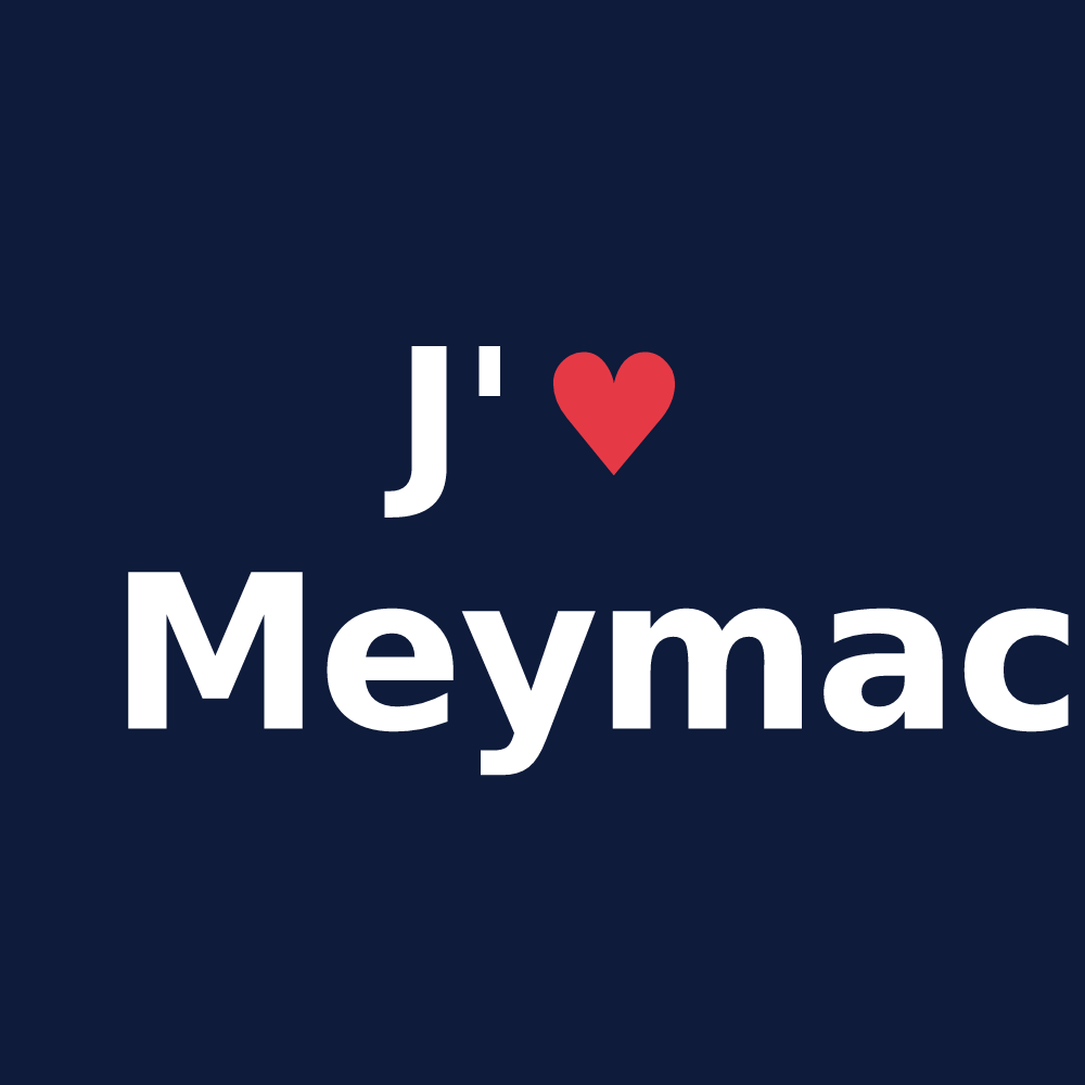 T-shirt personnalisé Meymac — design J'aime Meymac