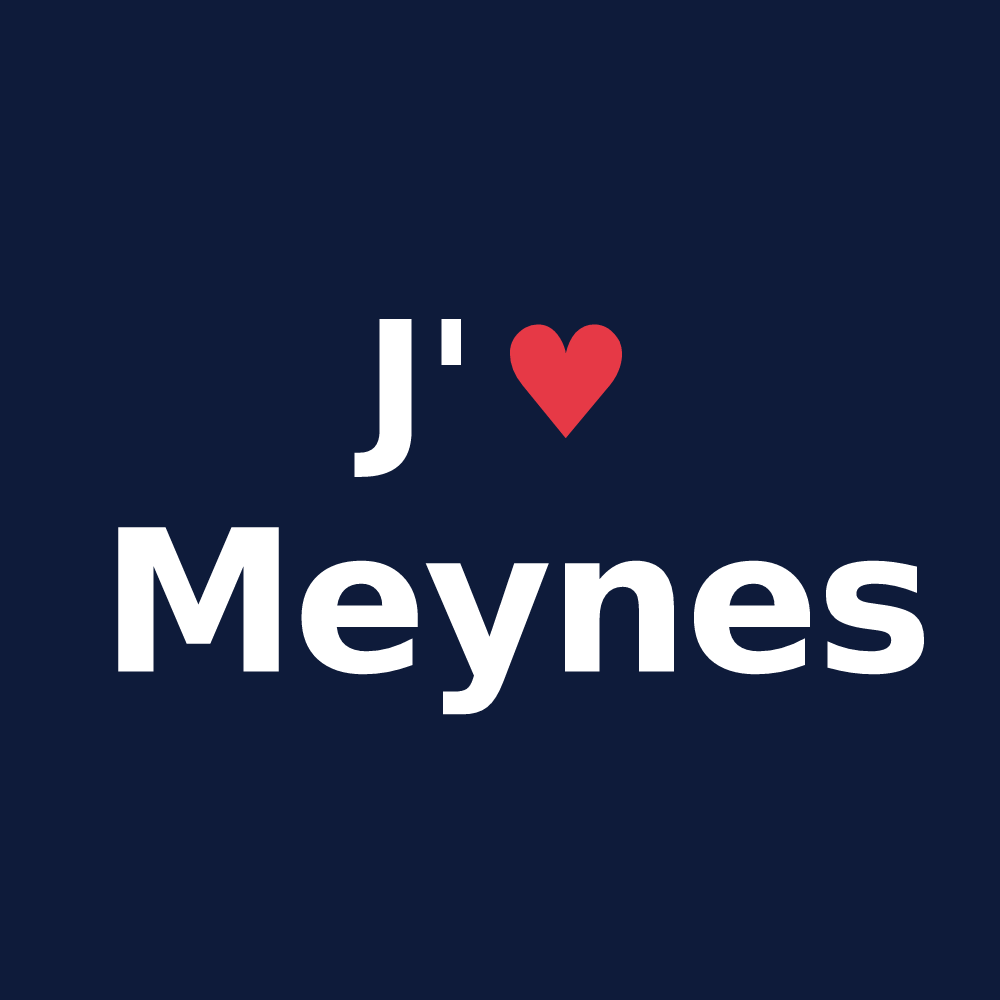 T-shirt personnalisé Meynes — design J'aime Meynes