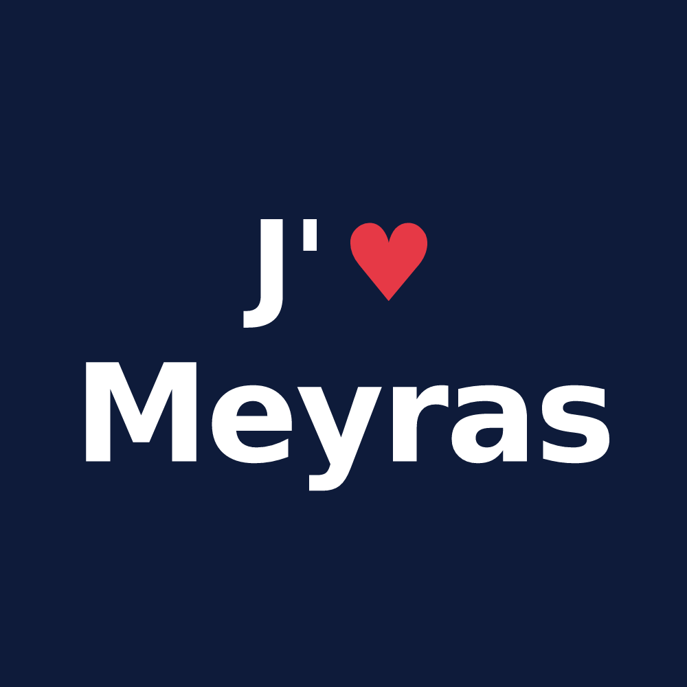 T-shirt personnalisé Meyras — design J'aime Meyras