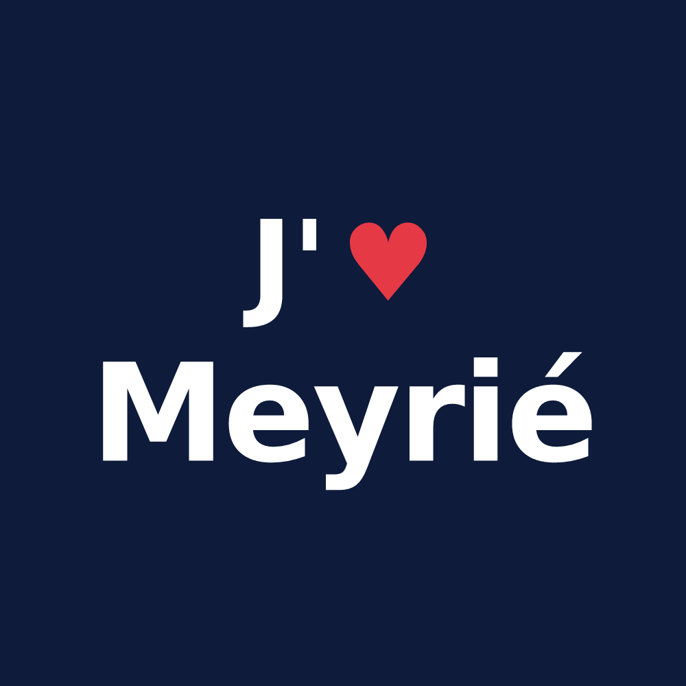 T-shirt personnalisé Meyrié — design J'aime Meyrié