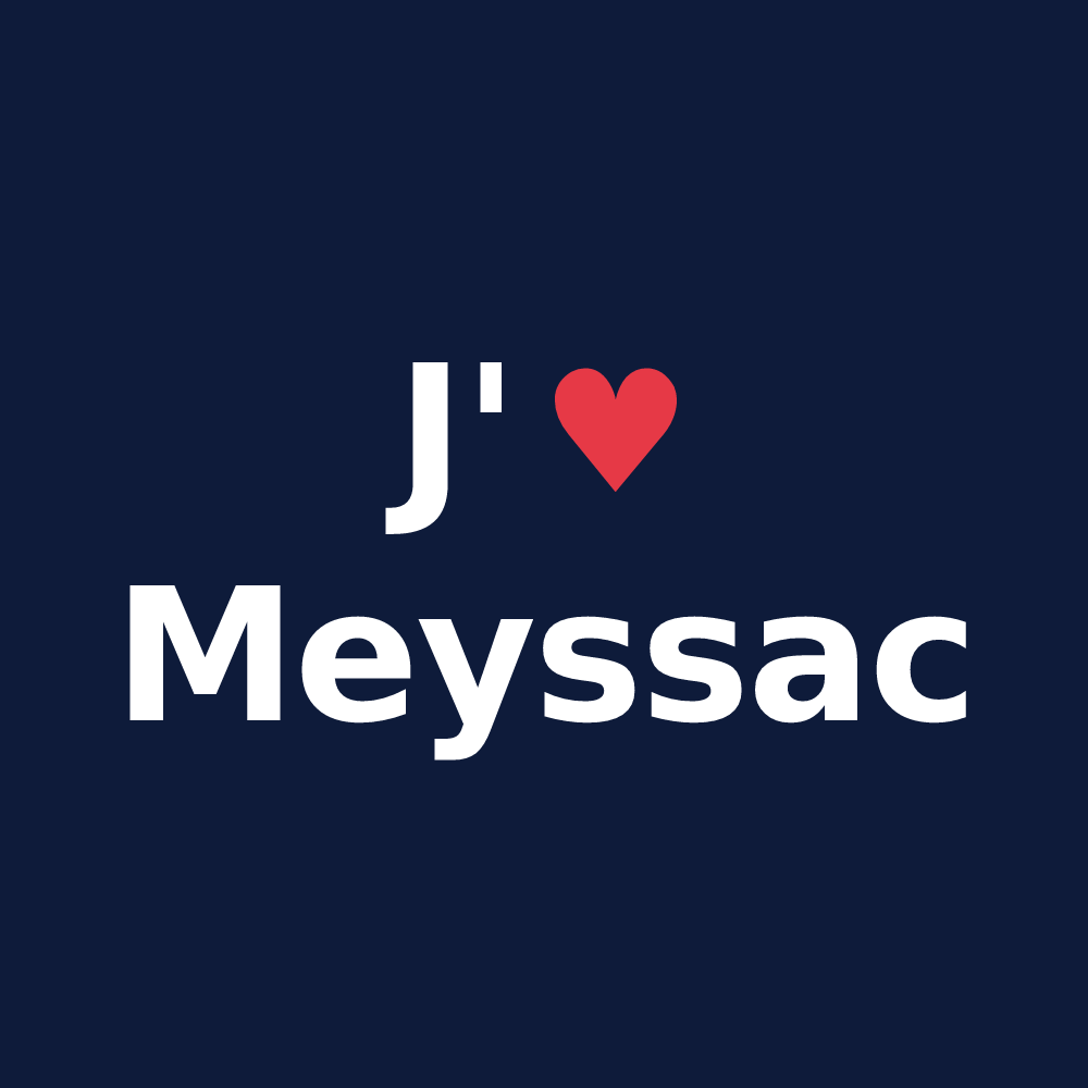 T-shirt personnalisé Meyssac — design J'aime Meyssac
