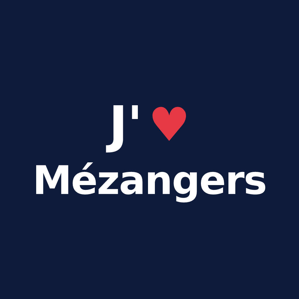 T-shirt personnalisé Mézangers — design « J'aime Mézangers » imprimé sur le t-shirt