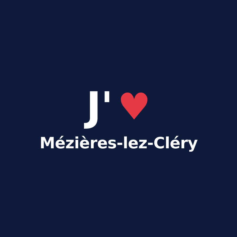 T-shirt personnalisé Mézières-lez-Cléry — design J'aime Mézières-lez-Cléry