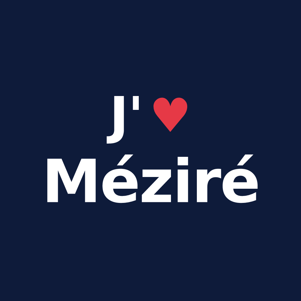 T-shirt personnalisé Méziré — design J'aime Méziré