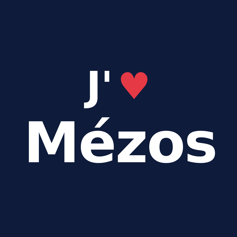 T-shirt personnalisé Mézos — design J'aime Mézos