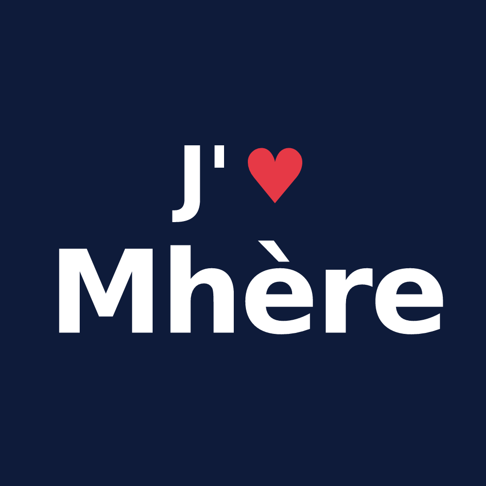 T-shirt personnalisé Mhère — design J'aime Mhère