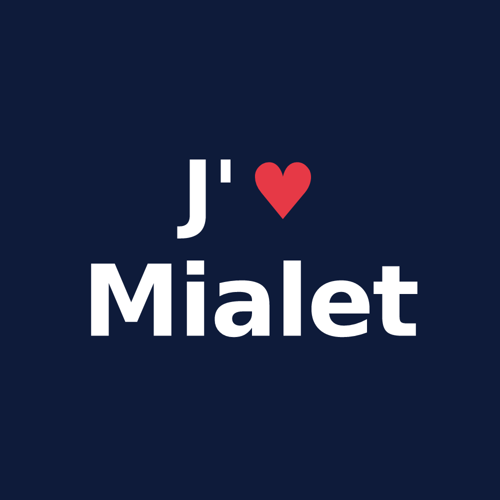 T-shirt personnalisé Mialet — design J'aime Mialet