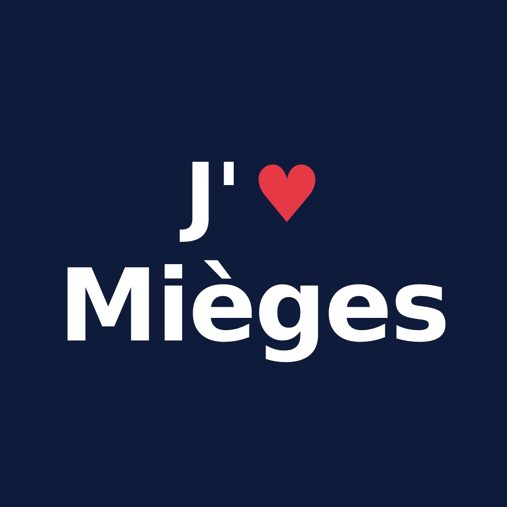 T-shirt personnalisé Mièges — design J'aime Mièges