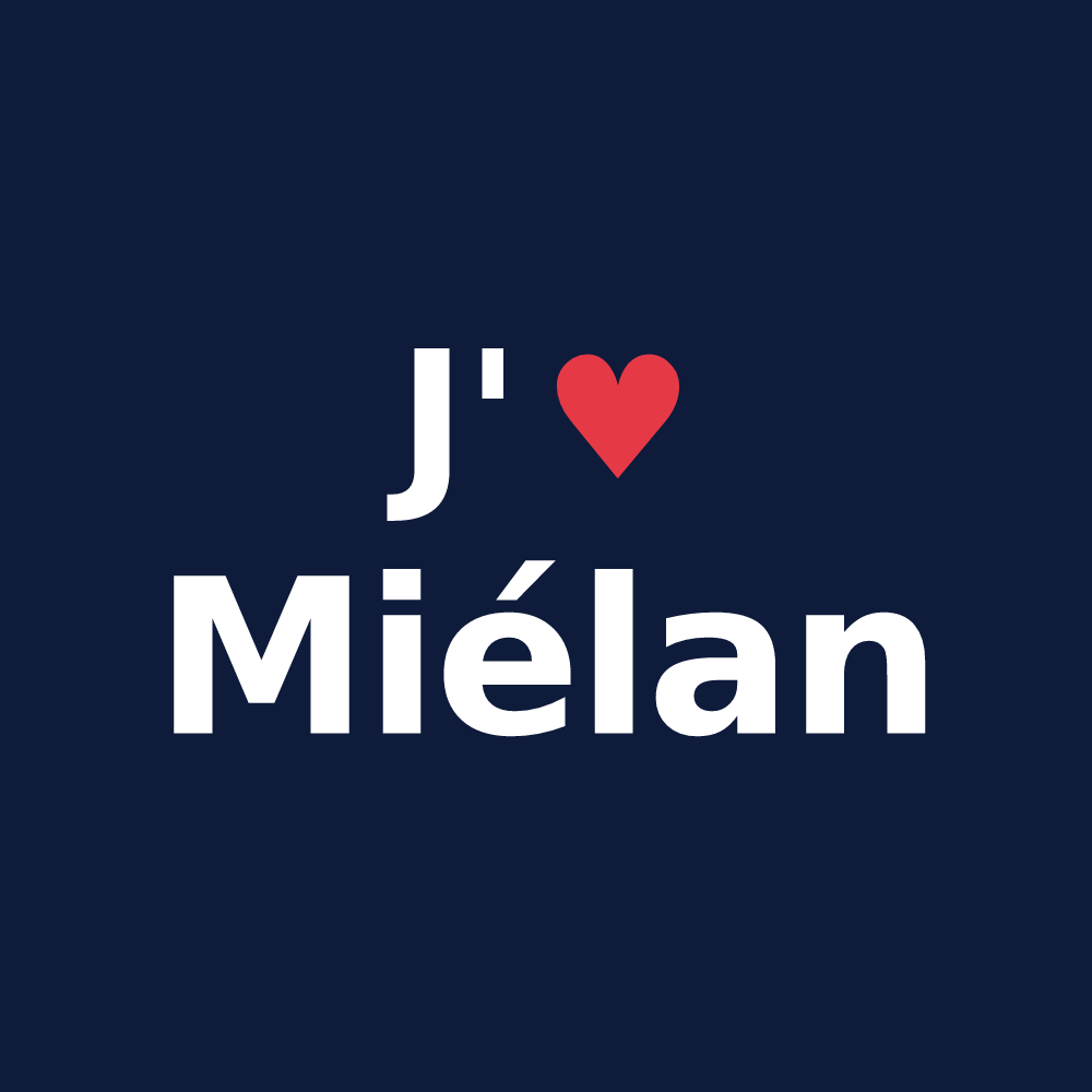 T-shirt personnalisé Miélan — design J'aime Miélan