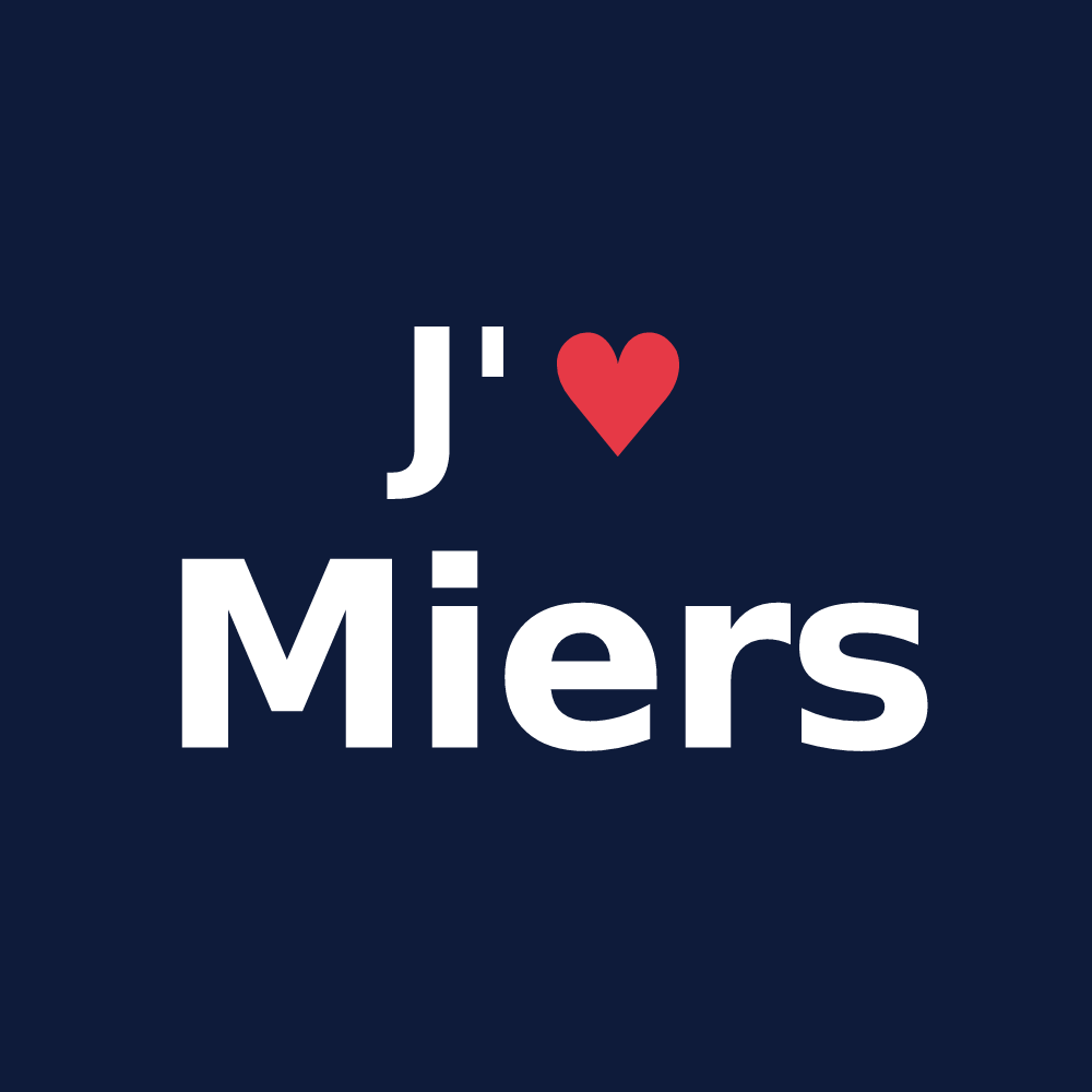 T-shirt personnalisé Miers — design J'aime Miers