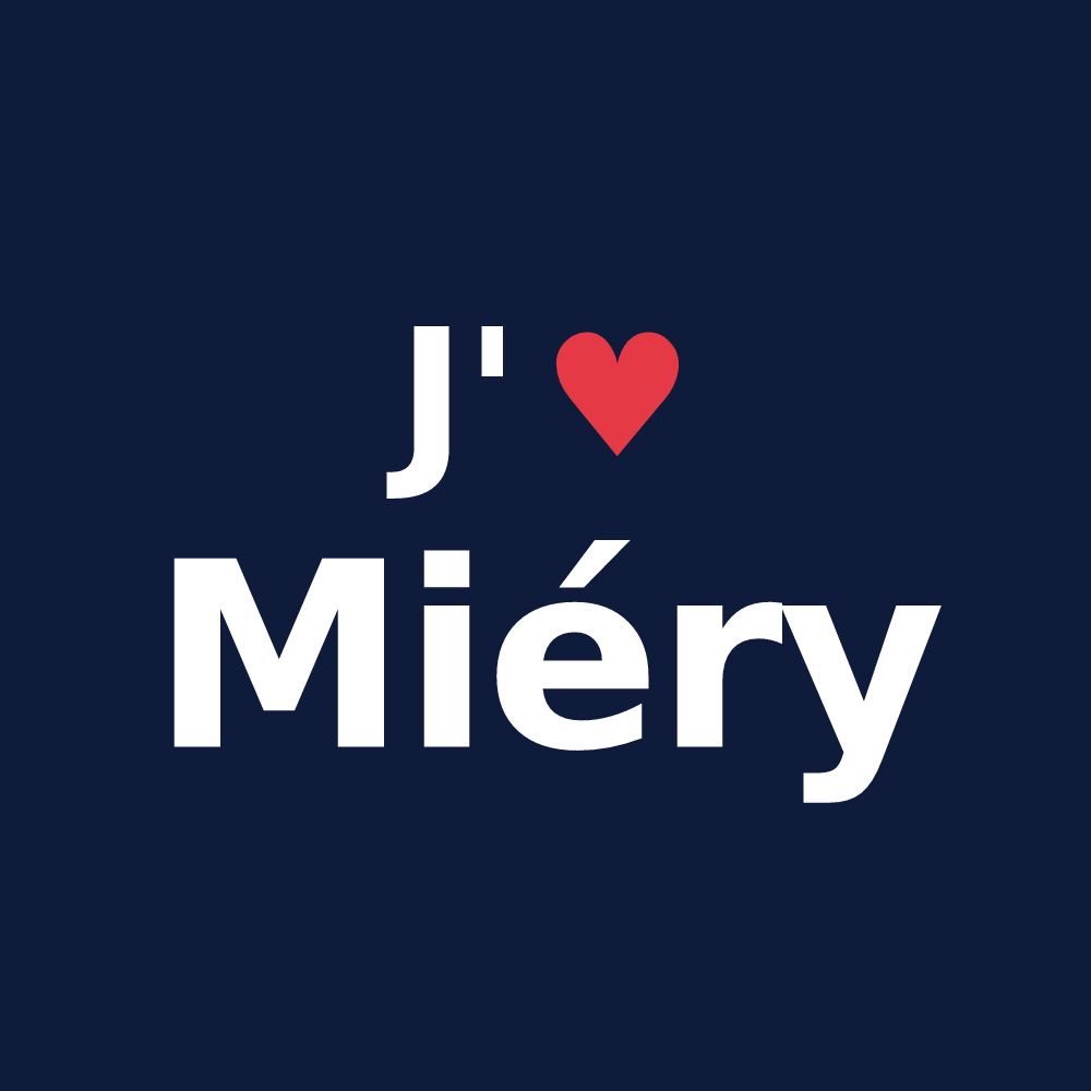 T-shirt personnalisé Miéry — design J'aime Miéry