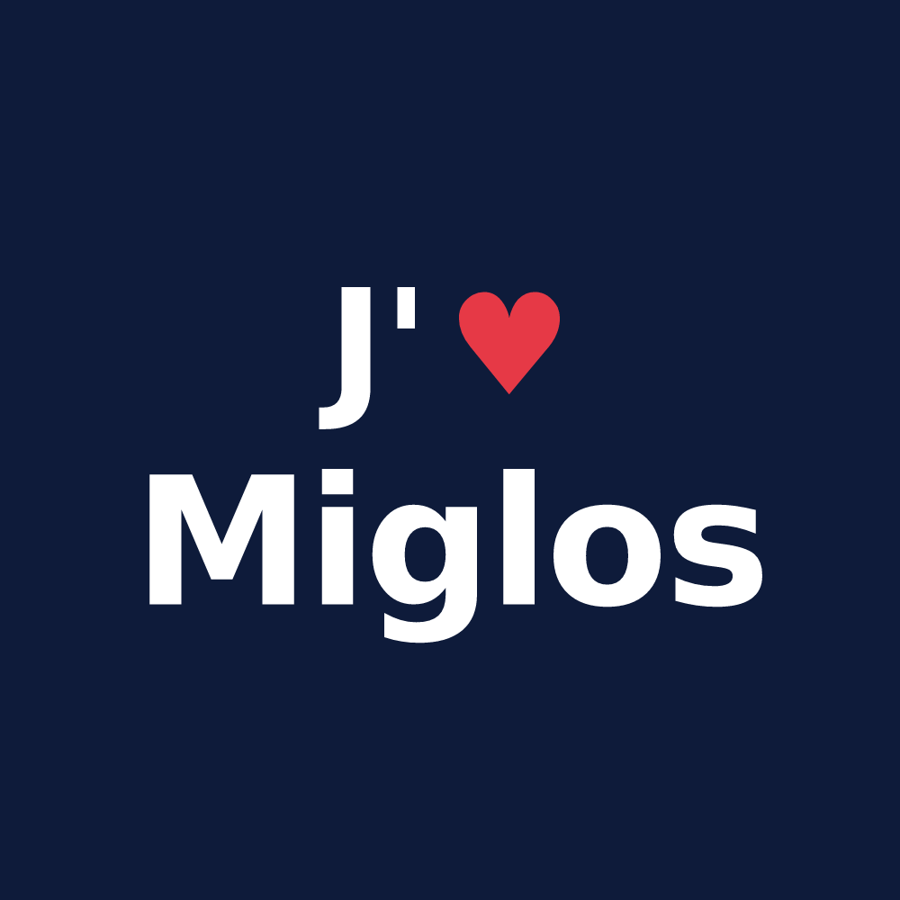T-shirt personnalisé Miglos — design J'aime Miglos