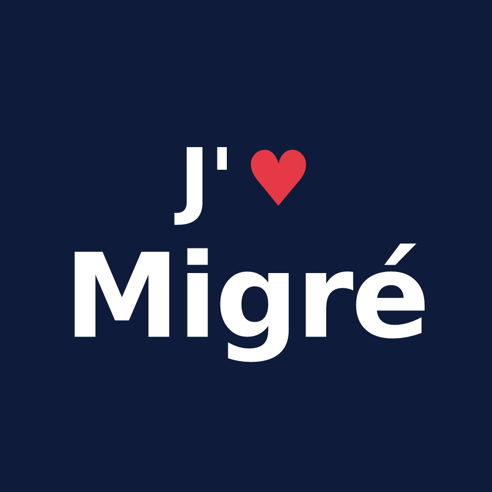 T-shirt personnalisé Migré — design J'aime Migré