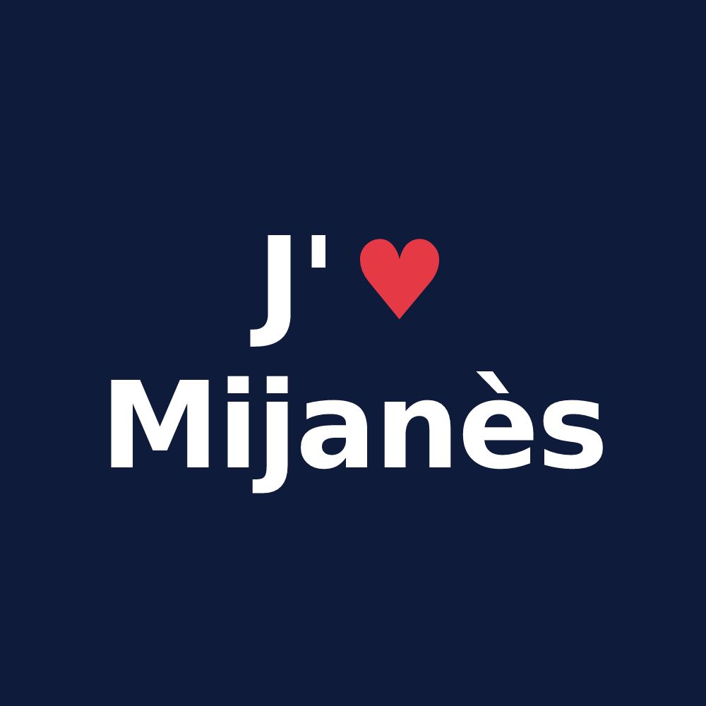 T-shirt personnalisé Mijanès — design J'aime Mijanès
