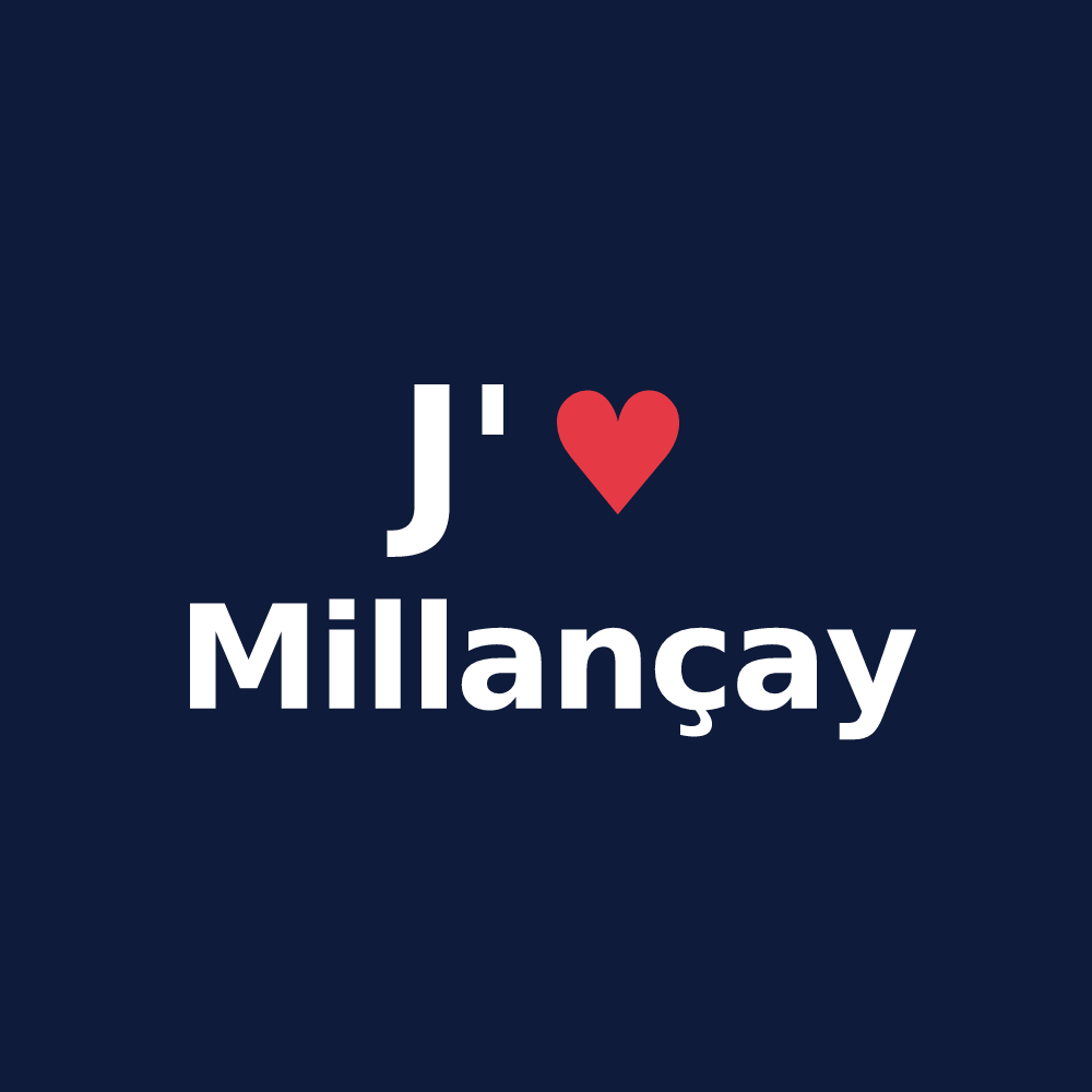 T-shirt personnalisé Millançay — design J'aime Millançay