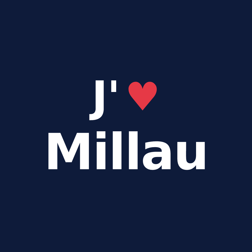 T-shirt personnalisé Millau — design J'aime Millau