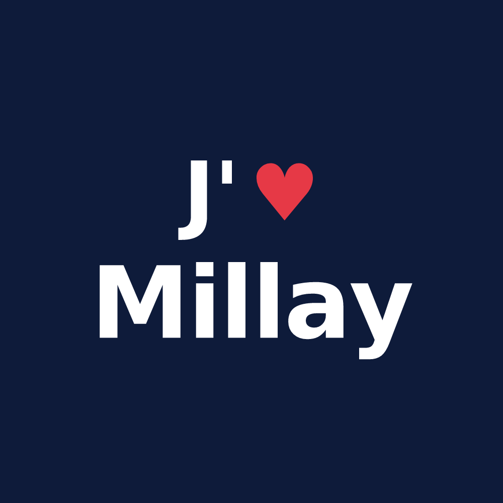 T-shirt personnalisé Millay — design J'aime Millay