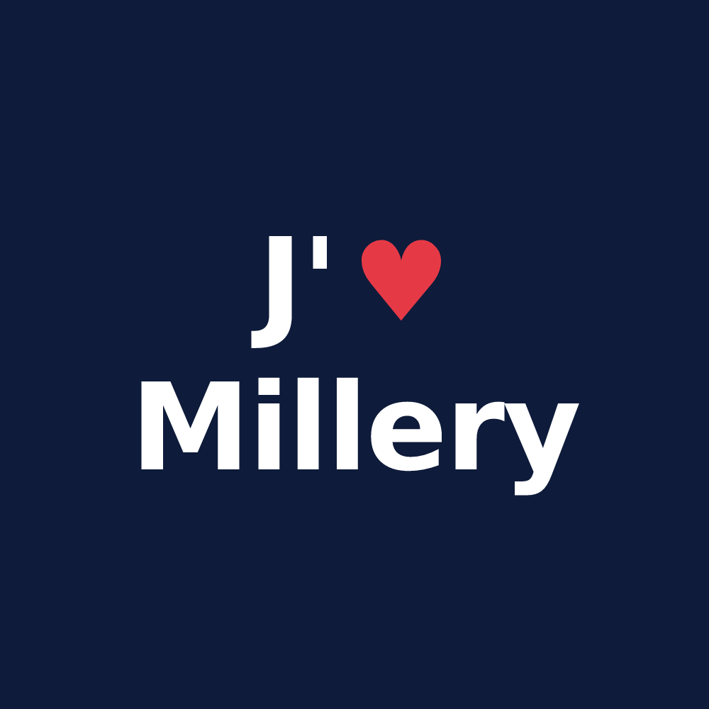 T-shirt personnalisé Millery — design J'aime Millery