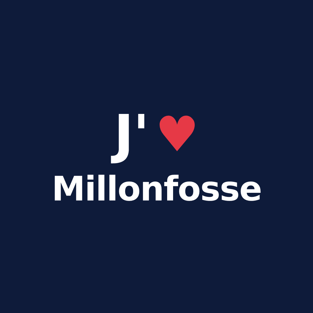 T-shirt personnalisé Millonfosse — design J'aime Millonfosse