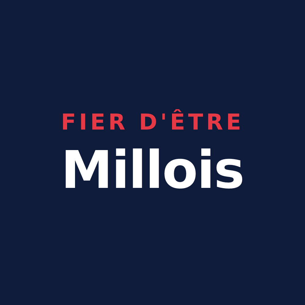T-shirt « Fier d'être Millois » — design pour Milly-sur-Bradon